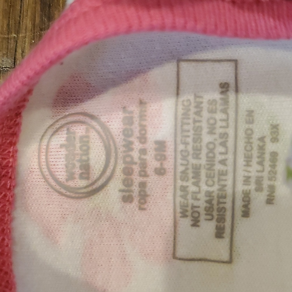 Girls Wonder Nation white floral sleeper size 6-9M - Picture 3 of 4